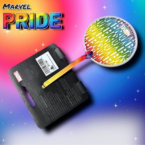 NEW Marvel Pride Collection Ornament – “STRONG” Rainbow Medallion - Picture 4 of 5